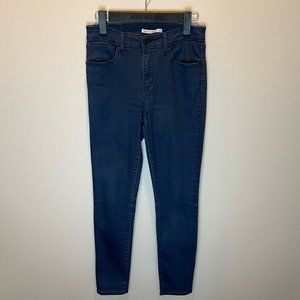 Levi's 721 Stretchy High Rise Skinny Jeans Dark Blue